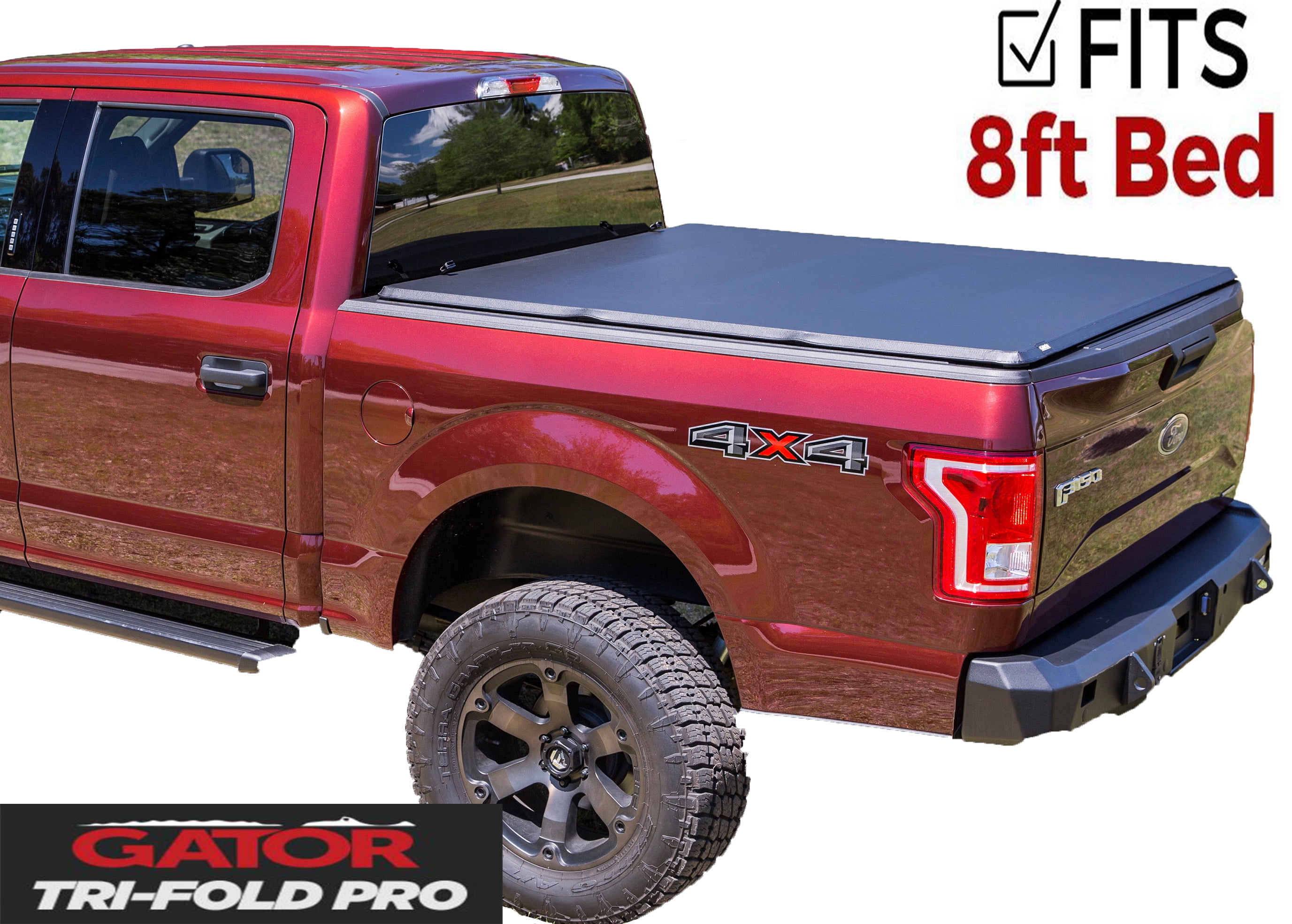 Gator Pro Premium Soft Tri Fold Truck Bed Tonneau Cover 2007 2013 Chevy Silverado Gmc Sierra 8 Ft Bed Walmart Com Walmart Com