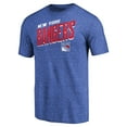 thumbnail image 2 of Men's Blue New York Rangers Slant Strike Tri-Blend T-Shirt, 2 of 3