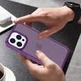 thumbnail image 6 of Compatible with iPhone 16 Pro Phone Case,Military-Grade Drop Protection,Slim Thin Shockproof Protective,Anti-Fingerprint Frosted Translucent Back Ultra Slim Rugged Phone Cover,Darkpurple, 6 of 6