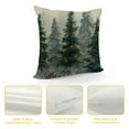 thumbnail image 4 of PHYHOO  Christmas Pillow Covers  Christmas Decorations Watercolor Blue Green Christmas Tree Rustic Style Nature Forest Print Decorative Throw Pillows Winter Christmas Decor White, 4 of 5