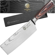 Kessaku Produce Vegetable Fruit Knife - 6 inch - Samurai Series - Razor Sharp Kitchen Knife - Forged 7Cr17MoV High Carbon Stainless Steel - Wood Handle with Blade Guard