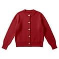 thumbnail image 4 of IWRICH Women's Cardigan Sweaters Casual Lightweight Long Sleeve Button up Coats Crewneck Knit Fall Outwear Red XL, 4 of 4