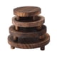 thumbnail image 5 of 4 soportes de madera para plantas con pedestal, redondos, decorativos y multifuncionales. Marrón oscuro, 5 of 9