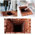 thumbnail image 2 of TIELUTT Front Door Mat with A Brick Patterned Bottom 3D Trap Carpet For the Living Room and A Gaming Room Mat Thick Area Rug Geometric Carpet the Blanket Small Area Rug for Kids Tan Knit Throw Blanke, 2 of 7