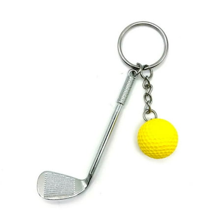 

UDIYO Lightweight Golf Ball Pendant Keychain Fashion Split Keyring for Sport Lovers