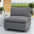 thumbnail image 2 of Modway Commix Sunbrella® Outdoor Patio Armless Chair in Gray, 2 of 9