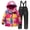 21 Black, variant on guisaled Kids Heated Jacket and Snow Bibs 2 Piece Snow Suits Usb Charging Camo Hooded Windproof Waterproof Insulated Ski Suits