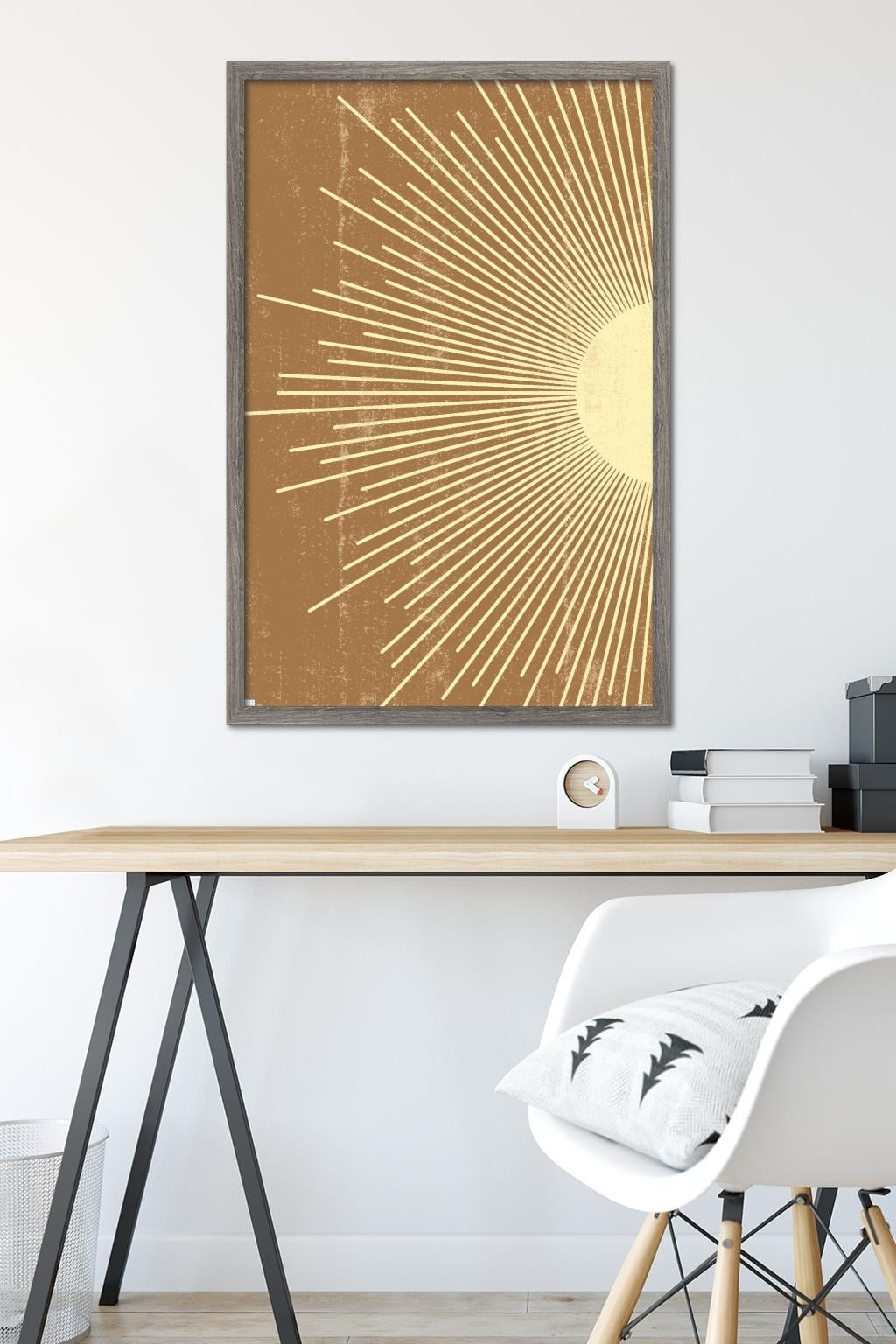 Abstract Sun Wall Poster, 22.375" x 34" Framed