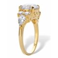 thumbnail image 2 of PalmBeach Jewelry Round Cubic Zirconia Engagement Ring 5.38 TCW in Yellow Gold-Plated or Platinum-Plated Sterling Silver, 2 of 5