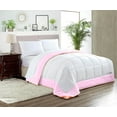 thumbnail image 1 of SGI Microfiber Comforter Set Queen Size Pink Two Tone Style 3 PC, 1 of 5