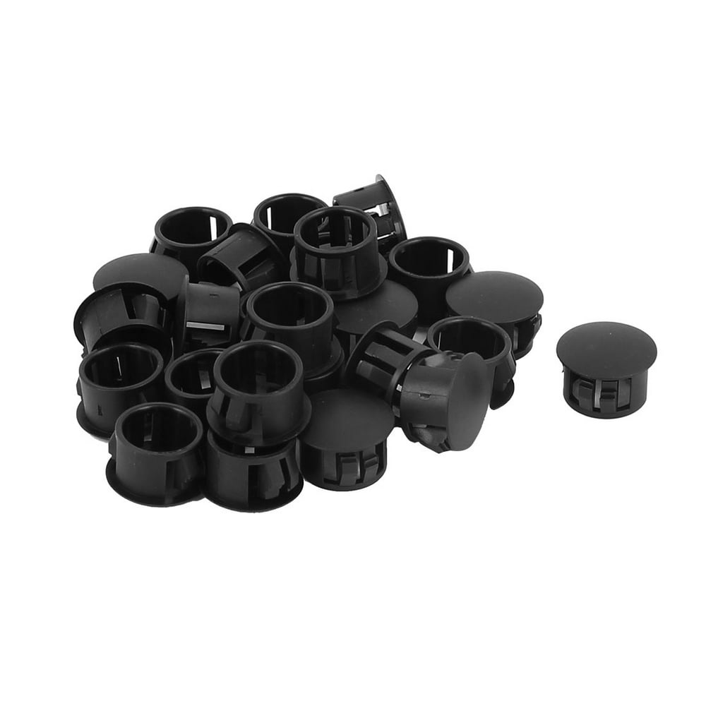 25pcs Plastic 14mm Dia Snap in Type Locking Hole Plugs Button Cover