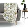 thumbnail image 4 of Vintage Wild Flowers Herbs Floral Blanket, Soft Blankets Flannel Bed Throw Cozy Lightweight Plush Gifts for Women Girls Sofa Couch Bedroom Living Rooms Warm All Season, Home Decor, Small 50"x40", 4 of 6