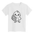 thumbnail image 3 of Girls' Easter Cute Diy Rabbit Egg Pattern T Shirt Everyday Top White 12Y-13Y, 3 of 6