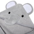 thumbnail image 4 of Juego de toallas Baby Essentials con capucha y elefante gris, 76 x 76 cm, 4 of 7