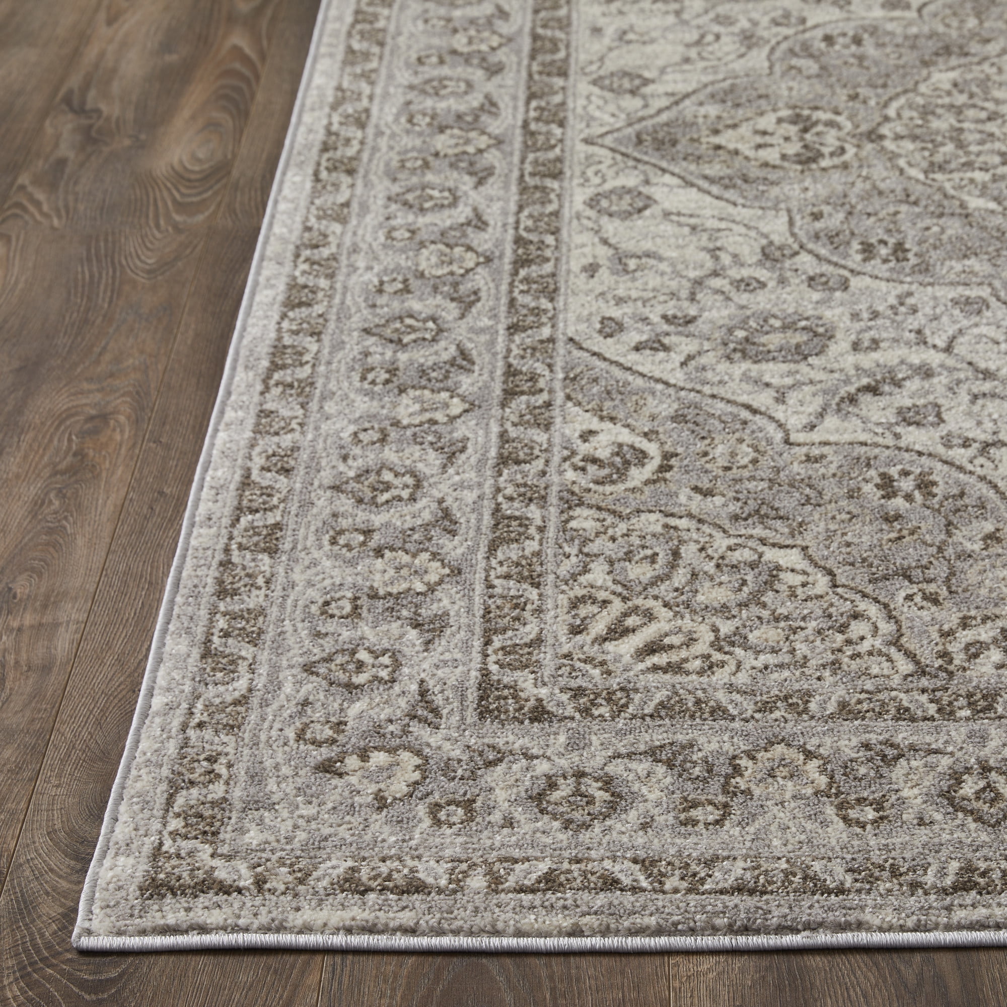 Loomaknoti Malanie Crewford 5' x 7' Gray Oriental Indoor Area Rug