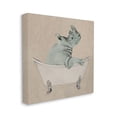 thumbnail image 3 of Stupell Industries Beige Rhinoceros Bathtub Wildlife Animals & Insects Painting Gallery Wrapped Canvas Print Wall Art, 3 of 5