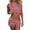 Watermelon Red, variant on Women's Striped Set 2 Piece Outfits Knit Off The Shoulder Crop Tank Top Mini Shorts Vacation Going Out Sets