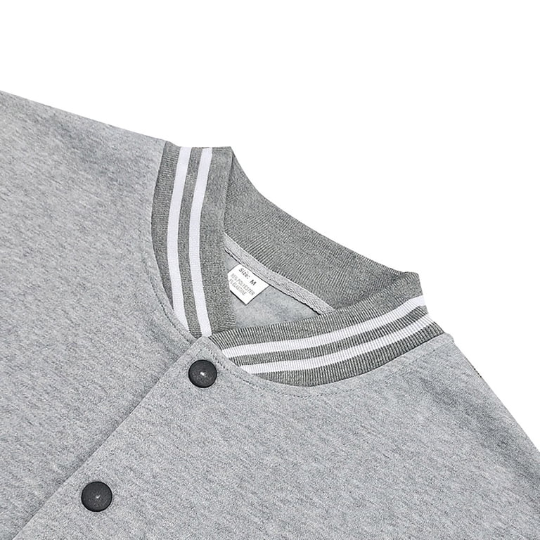 YDDIAN Men's All Wool Bomber Style Letterman Baseball Knit Rib