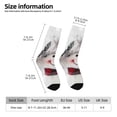 thumbnail image 6 of Uemuo Christmas Snowman With Hat Pattern Women's Crew Socks, Soft Durable Breathable Moisture-Wicking with Odor Control Cotton socks, 6 of 9