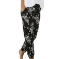 thumbnail image 2 of ClodeEU Women High Waist Pants Pockets Vacation Casual Printing Long Pants, 2 of 6