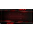 thumbnail image 4 of Red and Black Mouse Pad 35.4 X 15.7 Inch XXL Modern Geometry Art Print Full Desk Mousepad Extended Large Non-Slip Rubber Base Big Keyboard Mat with Stitched Edges for Gaming Office, 4 of 5