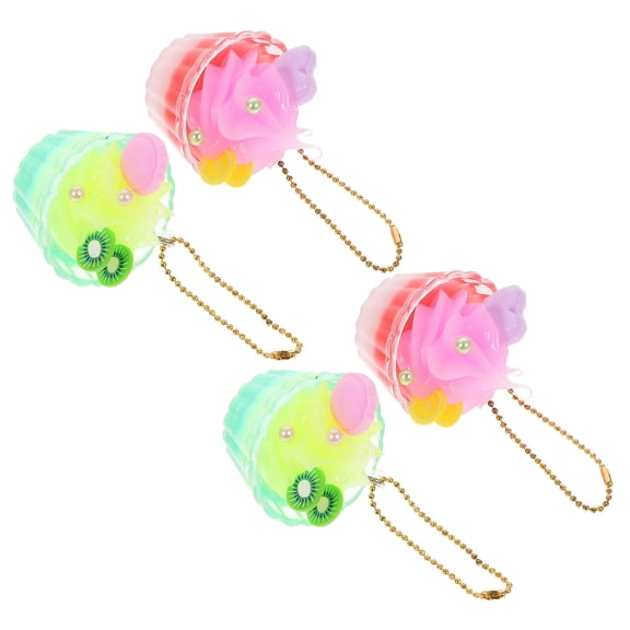ifundom 4pcs Cute Ice Cream Handbag Charms for Women and Girls, Phone Accessories, Hanging Decorations, Red, Back to School