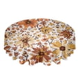 thumbnail image 4 of Autumn Floral Texture Tablecloths for Dining Table Waterproof Round Table Cover for Kitchen Living Room, 4 of 7