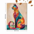thumbnail image 3 of UXIEQU Colorful Cat Canvas Wall Art Print 15.75x11.81 Inches, 3 of 8