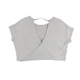 thumbnail image 2 of Project Social T Womens Twist Back Basic T-Shirt, Grey, X-Small, 2 of 2