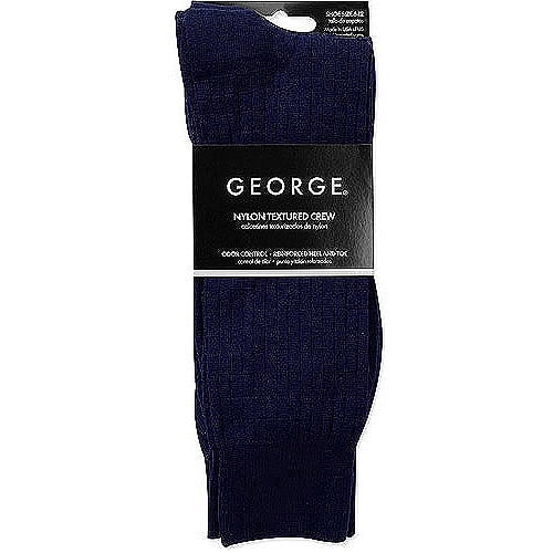 Men's Nylon Textured Crew Socks
