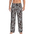 thumbnail image 5 of Mens Pajama Pants, Brown Moose with Pinecones Soft Sleep & Lounge Pants for Men, Cuteness Casual PJ Bottoms Pants with Pockets, 5 of 7