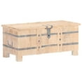 thumbnail image 3 of vidaXL Solid Wood Acacia Storage Chest, Dark Brown/Light Brown, 3 of 12