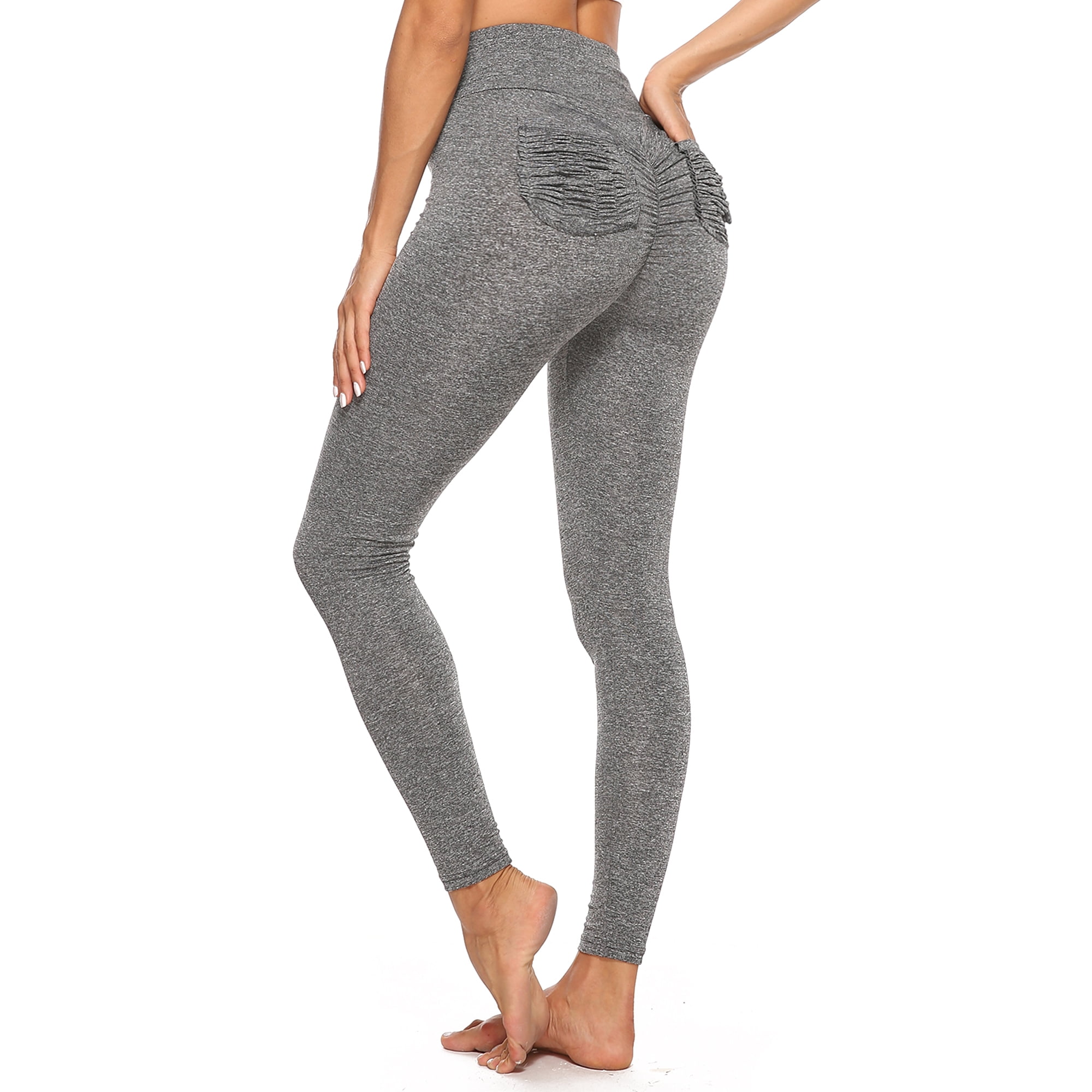 Fittoo Fittoo Gym Leggings Scrunch Ruched Butt Booty With Pockets High Waist Yoga Pant Workout