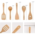 thumbnail image 2 of Wooden Spoons Kitchen Cooking Utensils - 5 Pieces Beech Wood Set, 2 of 5