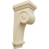 Ekena Millwork 4 1/2"W x 5 5/8"D x 12"H Scroll Corbel, Rubberwood