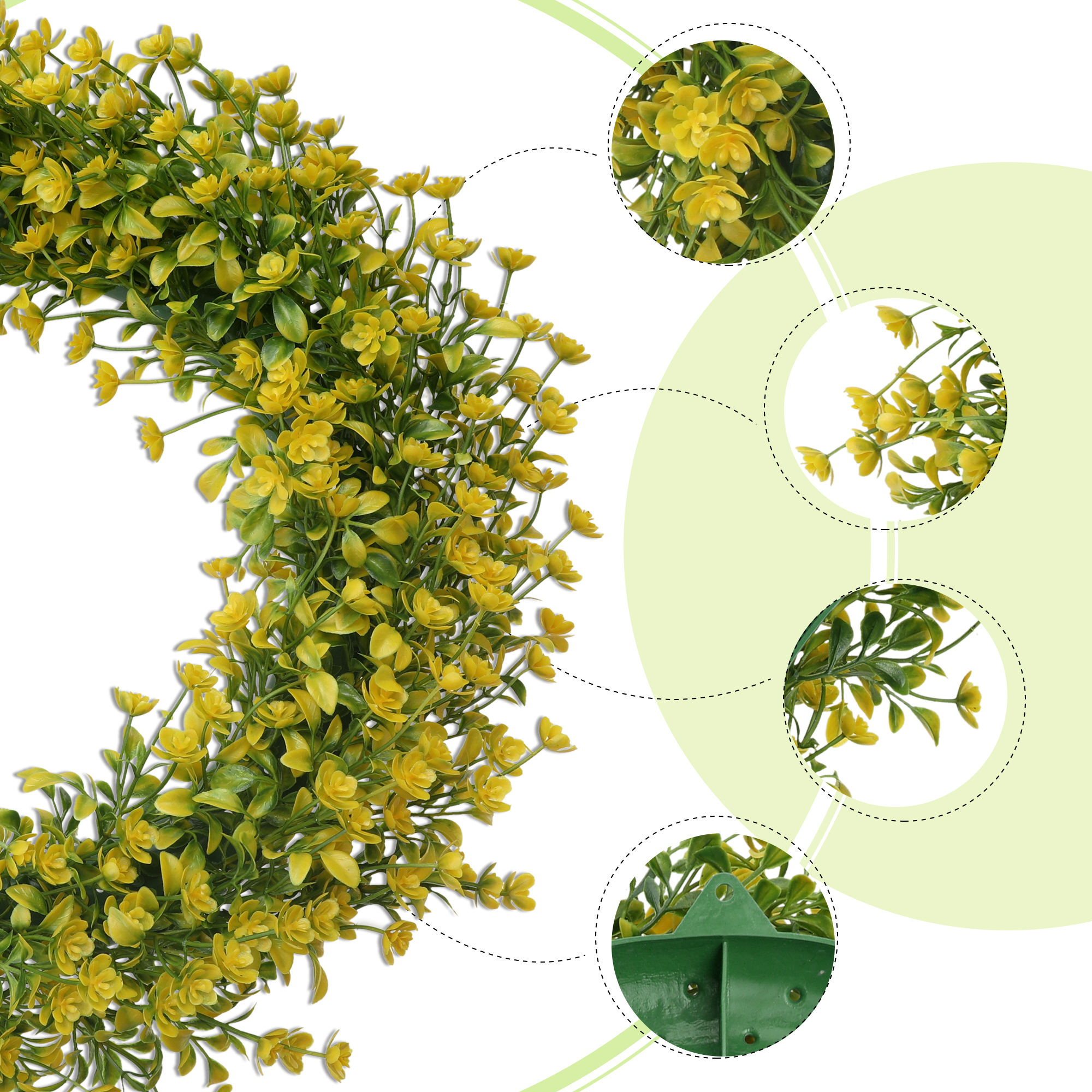 Unique Bargains Boxwood Wreaths for Front Door Fall Decorations Farmhouse Wreaths Yellow