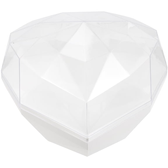 Raindrops Heart Shaped Flower Holder Acrylic Translucent White 1Pcs