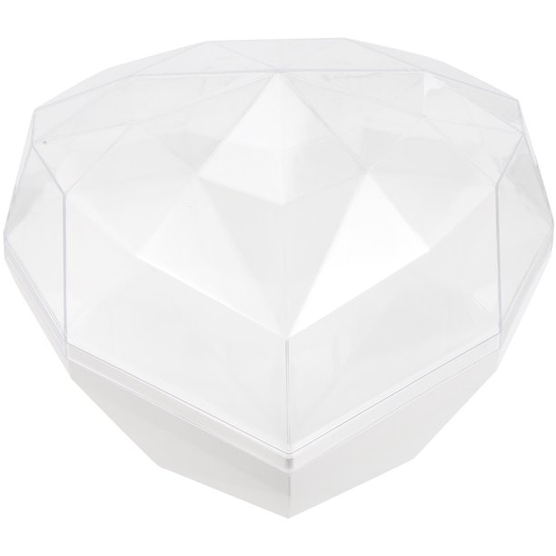 GOOHOCHY Caja de embalaje de flores vacía Caja de arreglo floral en forma de corazón acrílico