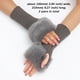 thumbnail image 2 of 2 pares de guantes peludos sin dedos con orificio para el pulgar, calentadores de brazos de punto, mitones para mujeres, para escribir, enviar mensajes de texto y conducir., 2 of 9
