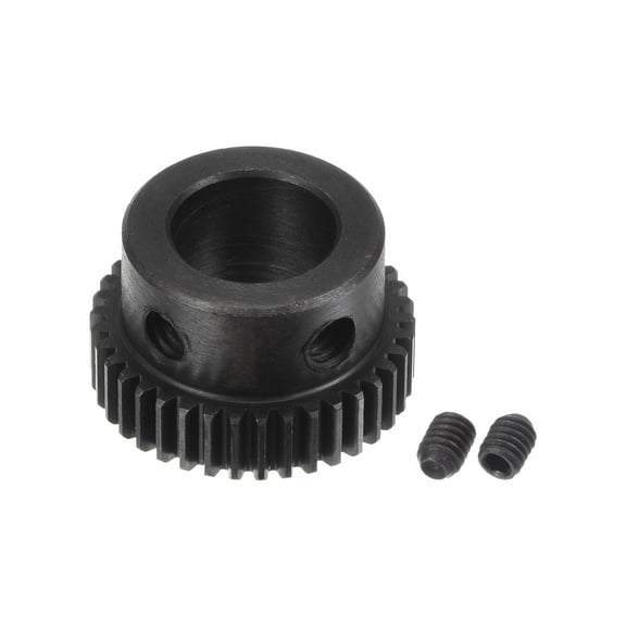 Uxcell 0.5 Mod 38T 10mm Bore 20mm Outer Dia 45# Carbon Steel Motor Pinion Gear Set