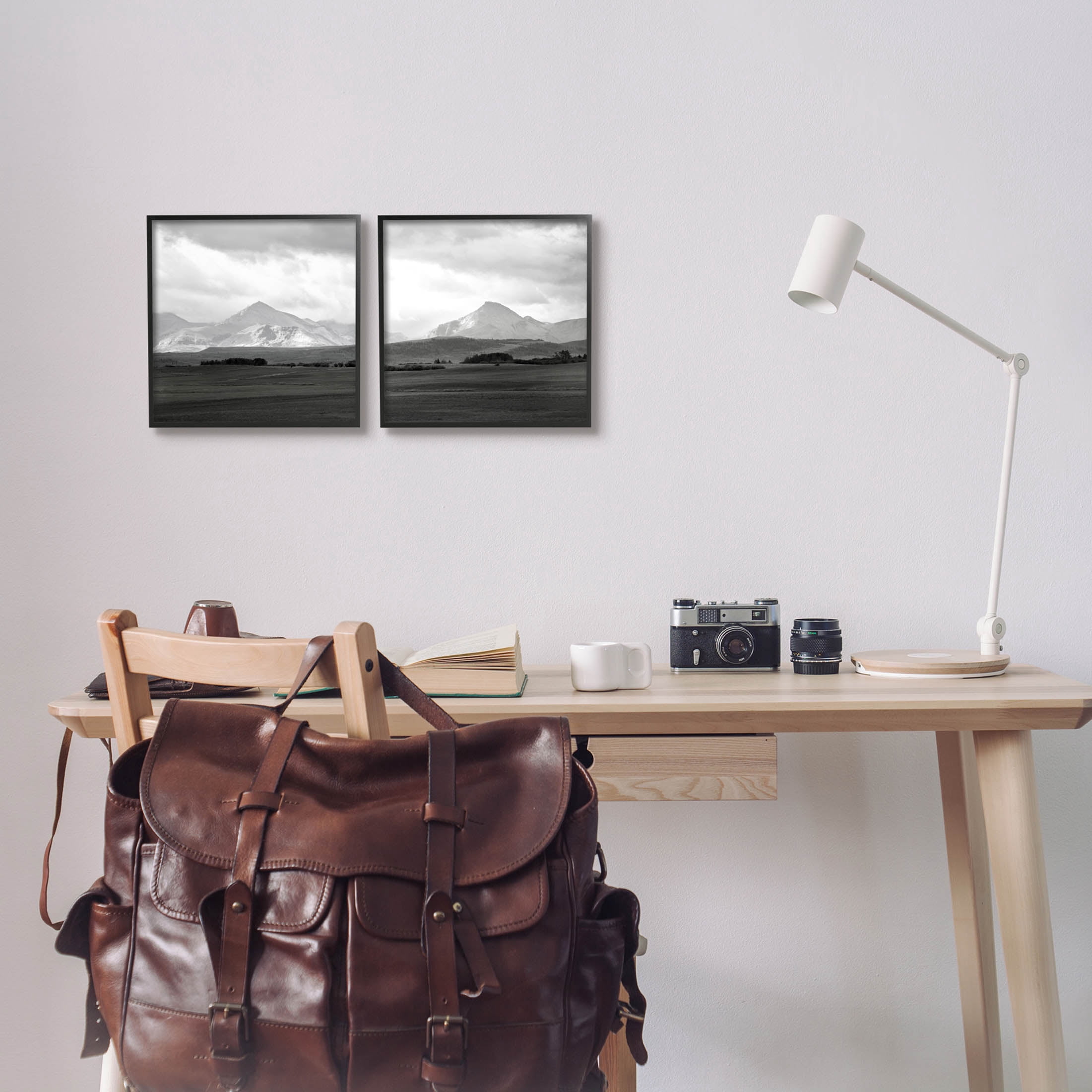 Stupell Industries Vast Rural Mountain Peaks Photograph Black Framed Art Print Wall Art, Set of 2, Design by Carol Robinson