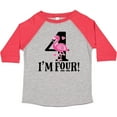 thumbnail image 3 of Inktastic 4th Birthday Flamingo Girls Toddler T-Shirt, 3 of 5