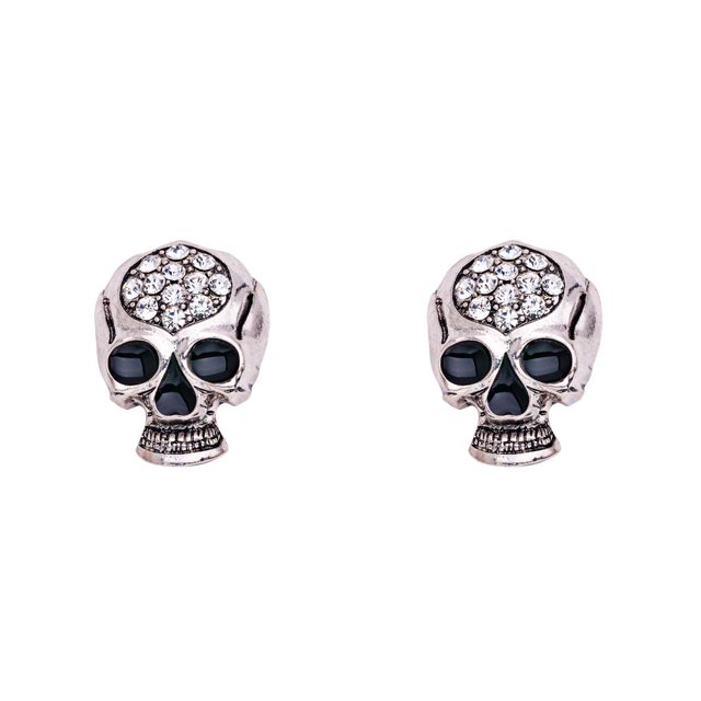 Broches para mujer con diamantes de imitación Jumpingount patrón esqueleto Halloween