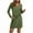 Army Green, variant on yillto Women's Long Sleeve Dress V Neck Elastic Waist Casual Mini Sweat Dresses Trendy Fall Outfits