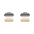 thumbnail image 4 of Exprimidor de dientes Naiovety 2 piezas limpiador facial dispensador rodante Beige+Gris, 4 of 6
