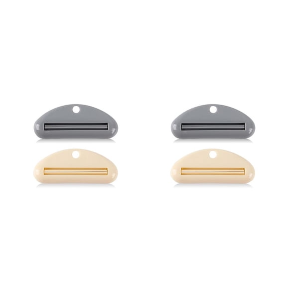 Yuarrent Exprimidor de de dientes, 2 piezas, limpiador Facial, dispensador rodante, herramienta para apretar, para el baño del Hotel en casa, con Beige+Gris 2piezas Yuarrent CBP198129