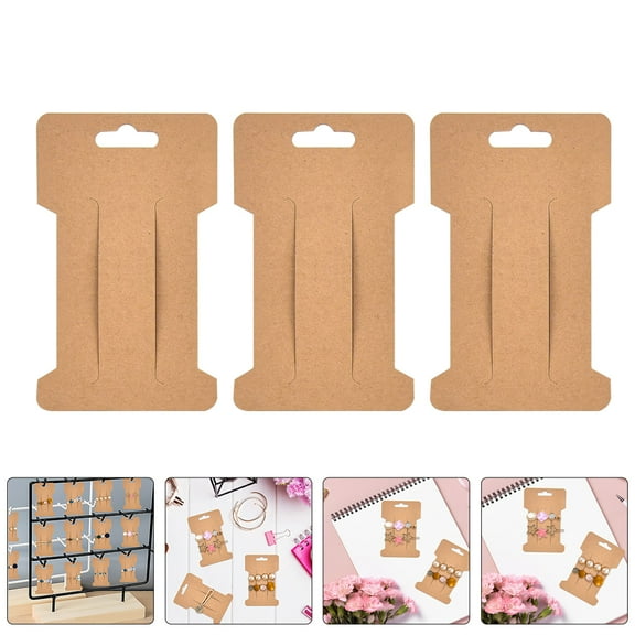 LABSERRON 100Pcs Hair Clip Display Cards Paper For Jewelry Packaging And Display