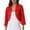 Red, variant on iiniim Women's 3/4 Sleeve Open Front Soft Chiffon Shrug Cardigan for Evening Dress Size S-3XL Red L