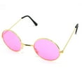 thumbnail image 3 of Skeleteen Pink Round Hippie Glasses - Pink 60's Style Hipster Circle Sunglasses - 1 Pair, 3 of 8