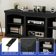 thumbnail image 3 of ModFusion 70-Inch Black TV Cabinet with Open Storage, P2 Particleboard and False Thick Top Board, Entertainment Center Console for Living Room, 3 of 7